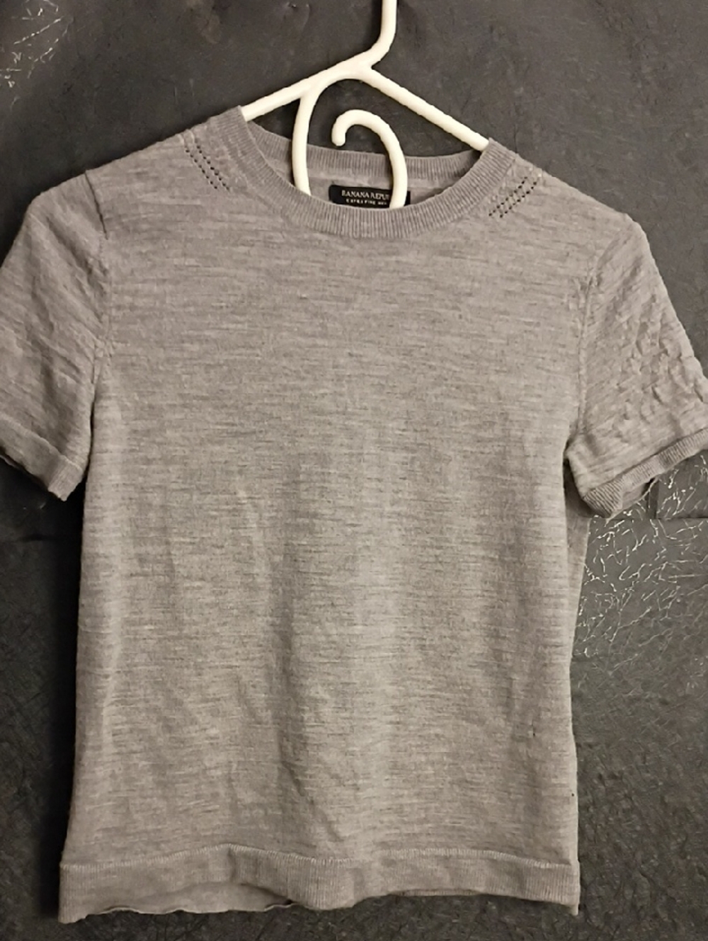 As Is Banana Republic Women's Merino Wool Crewneck Short Sleeved Sweater XS